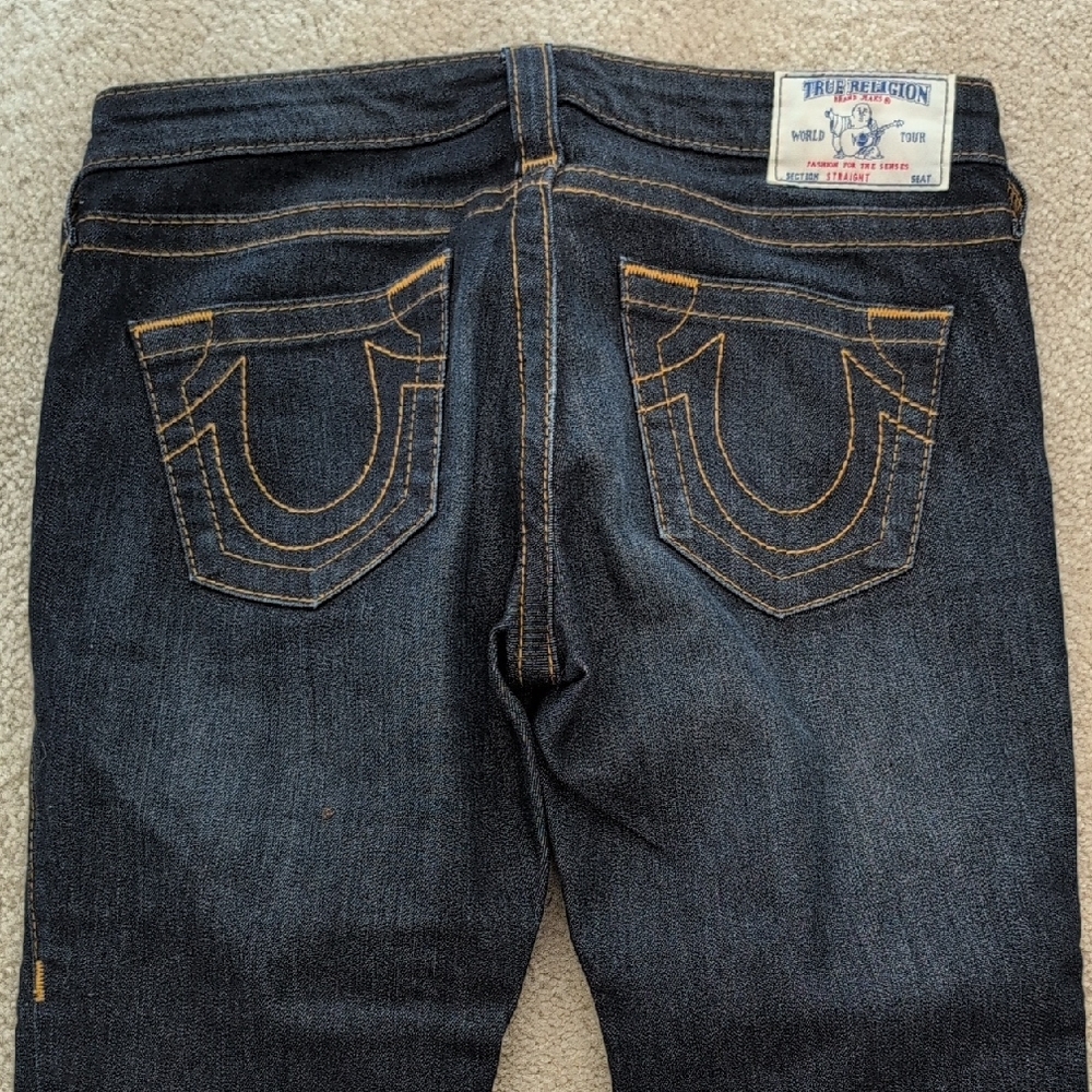 True Religion Women's Dark Blue Relaxed Jeans